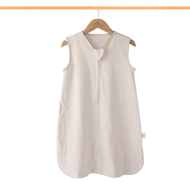 Sac de dormit pentru bebeluși, fără mâneci, stil cocoon, dintr-o singură strat subțire din bumbac pur (95%+), umplutură: bumbac pur, lavabil