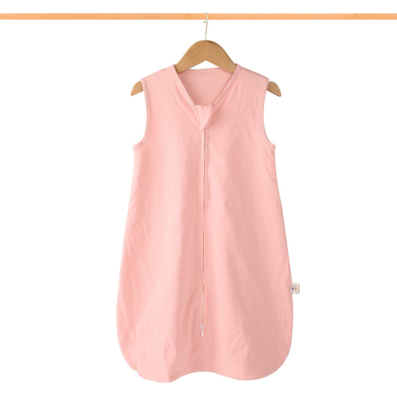 Sac de dormit pentru bebeluși, fără mâneci, stil cocoon, dintr-o singură strat subțire din bumbac pur (95%+), umplutură: bumbac pur, lavabil