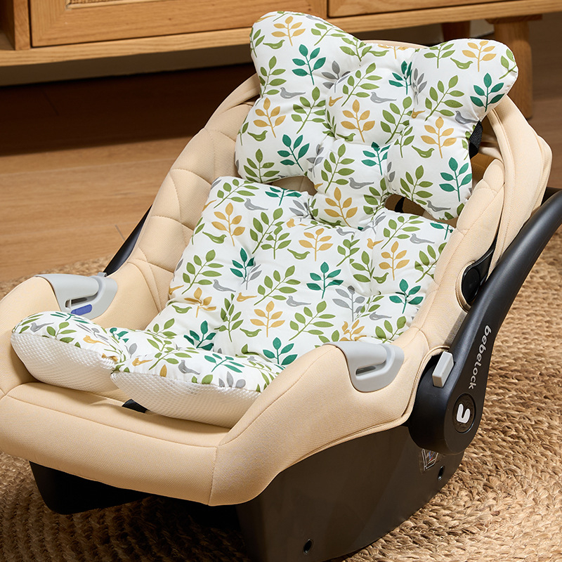 Medvilninis kūdikio vežimėlio kilimėlis su visų sezonų minkštu sėdėjimo pagalvėle, 0–12 mėnesių amžiui, pritaikomas priedas