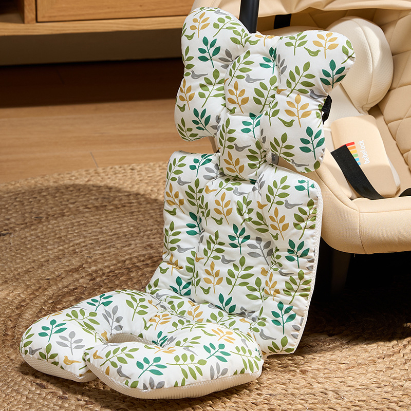 Medvilninis kūdikio vežimėlio kilimėlis su visų sezonų minkštu sėdėjimo pagalvėle, 0–12 mėnesių amžiui, pritaikomas priedas