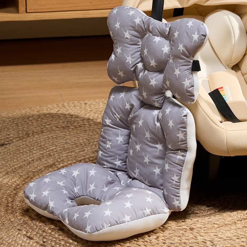 Medvilninis kūdikio vežimėlio kilimėlis su visų sezonų minkštu sėdėjimo pagalvėle, 0–12 mėnesių amžiui, pritaikomas priedas