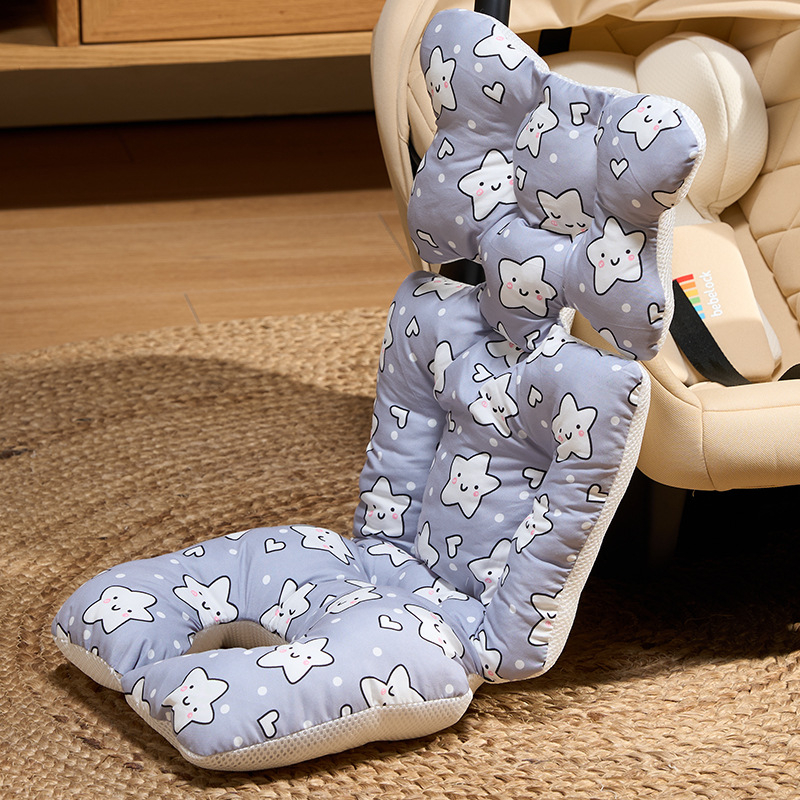 Medvilninis kūdikio vežimėlio kilimėlis su visų sezonų minkštu sėdėjimo pagalvėle, 0–12 mėnesių amžiui, pritaikomas priedas