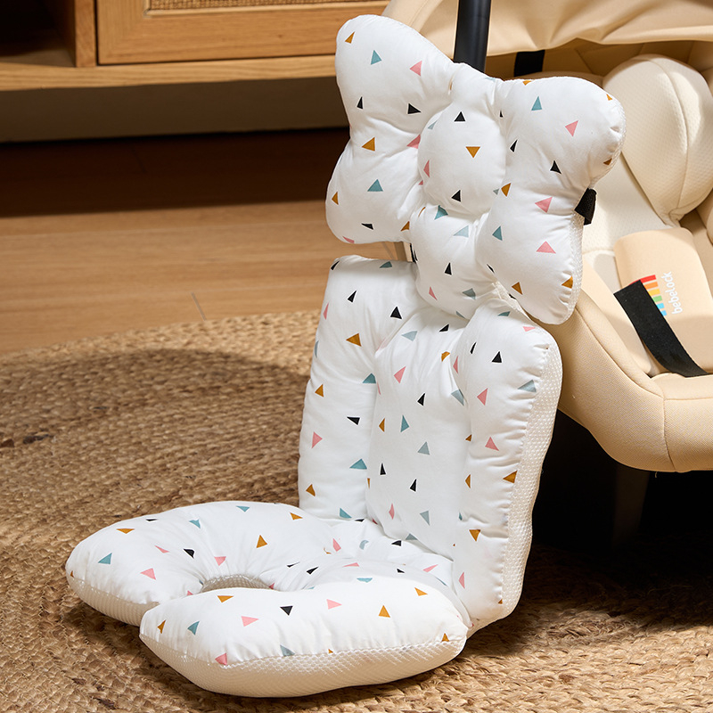 Medvilninis kūdikio vežimėlio kilimėlis su visų sezonų minkštu sėdėjimo pagalvėle, 0–12 mėnesių amžiui, pritaikomas priedas