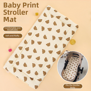 Lastevankri polster karikatuurtrükiga, puuvillane, hingav, kõikide aastaaegade jaoks, 0–1 aasta