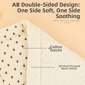 Lastevankri polster karikatuurtrükiga, puuvillane, hingav, kõikide aastaaegade jaoks, 0–1 aasta