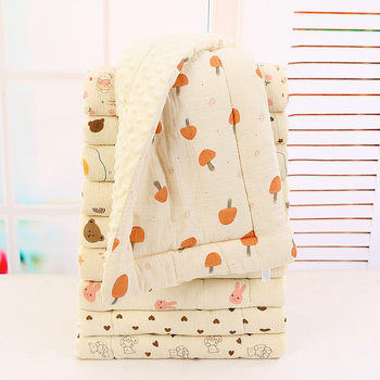 Lastevankri polster karikatuurtrükiga, puuvillane, hingav, kõikide aastaaegade jaoks, 0–1 aasta