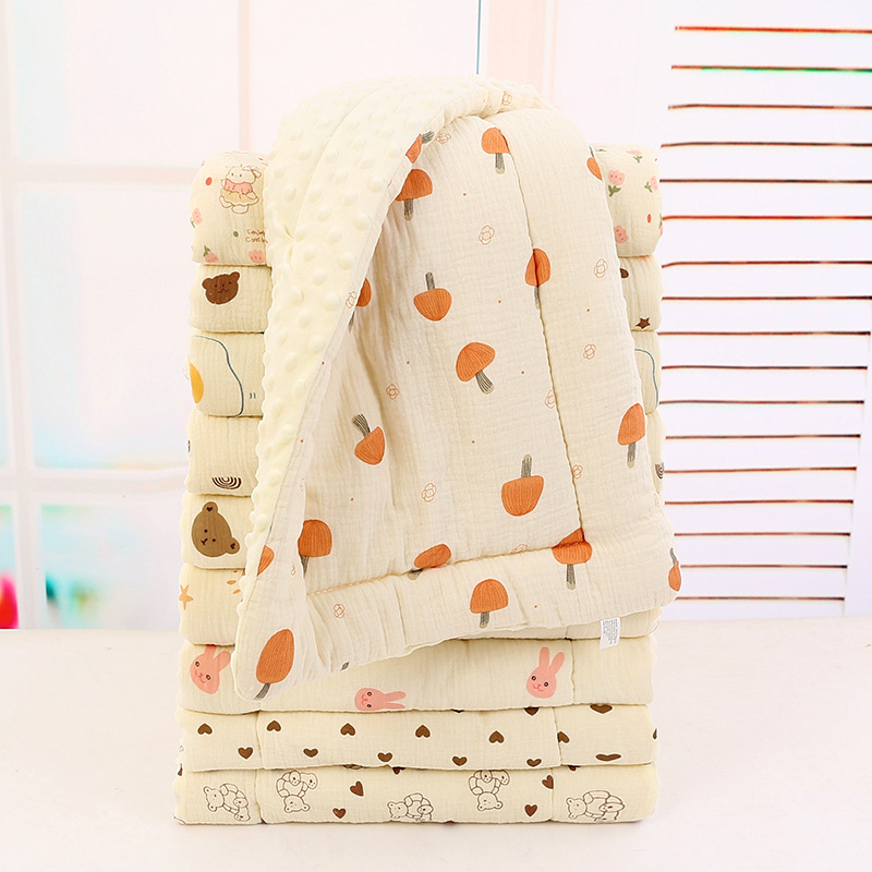 Lastevankri polster karikatuurtrükiga, puuvillane, hingav, kõikide aastaaegade jaoks, 0–1 aasta