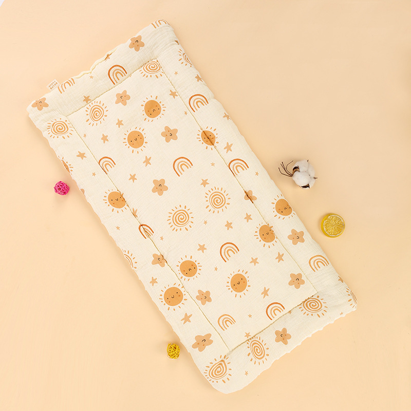 Lastevankri polster karikatuurtrükiga, puuvillane, hingav, kõikide aastaaegade jaoks, 0–1 aasta