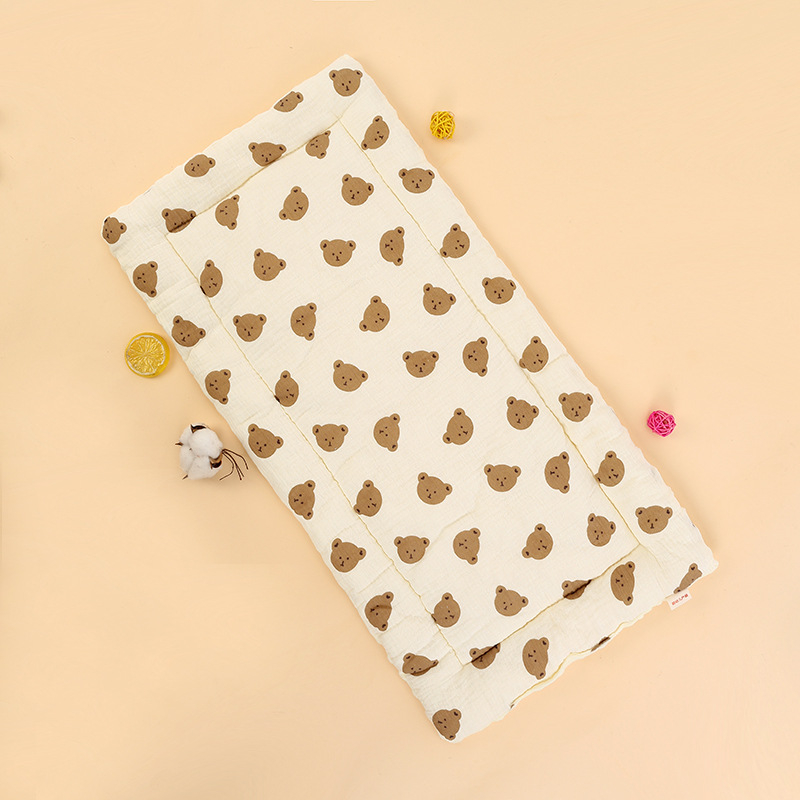 Lastevankri polster karikatuurtrükiga, puuvillane, hingav, kõikide aastaaegade jaoks, 0–1 aasta