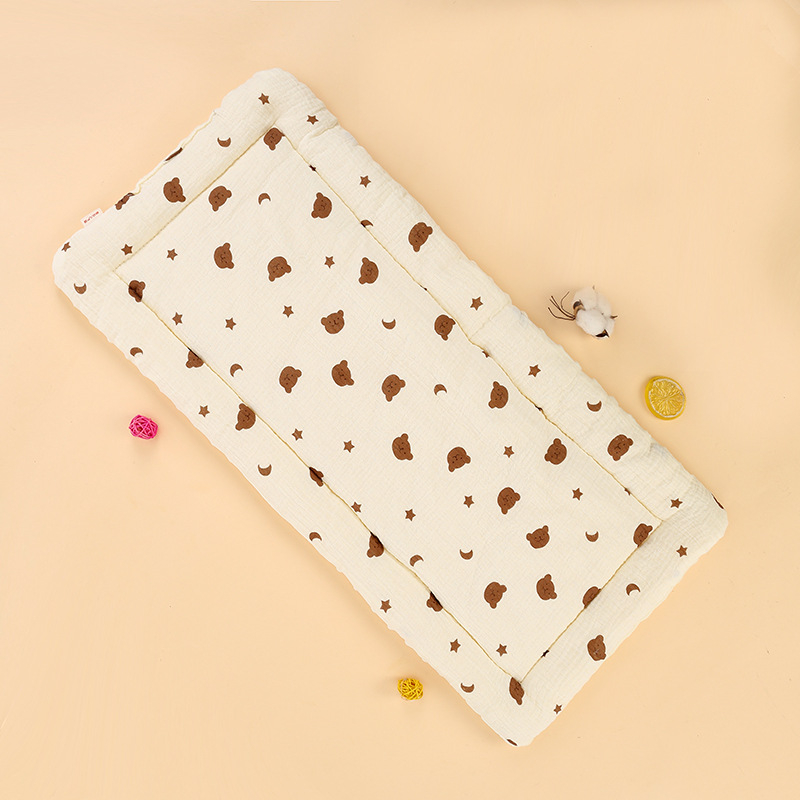 Lastevankri polster karikatuurtrükiga, puuvillane, hingav, kõikide aastaaegade jaoks, 0–1 aasta