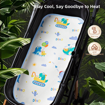 Beebi käru matt ice silk materjalist, hingav, pestav, sobib 0–2-aastastele