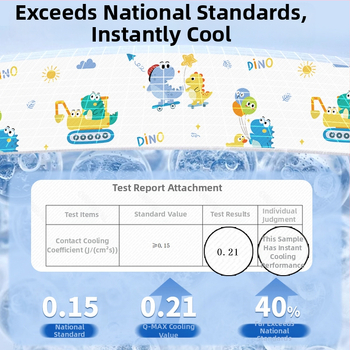 Beebi käru matt ice silk materjalist, hingav, pestav, sobib 0–2-aastastele