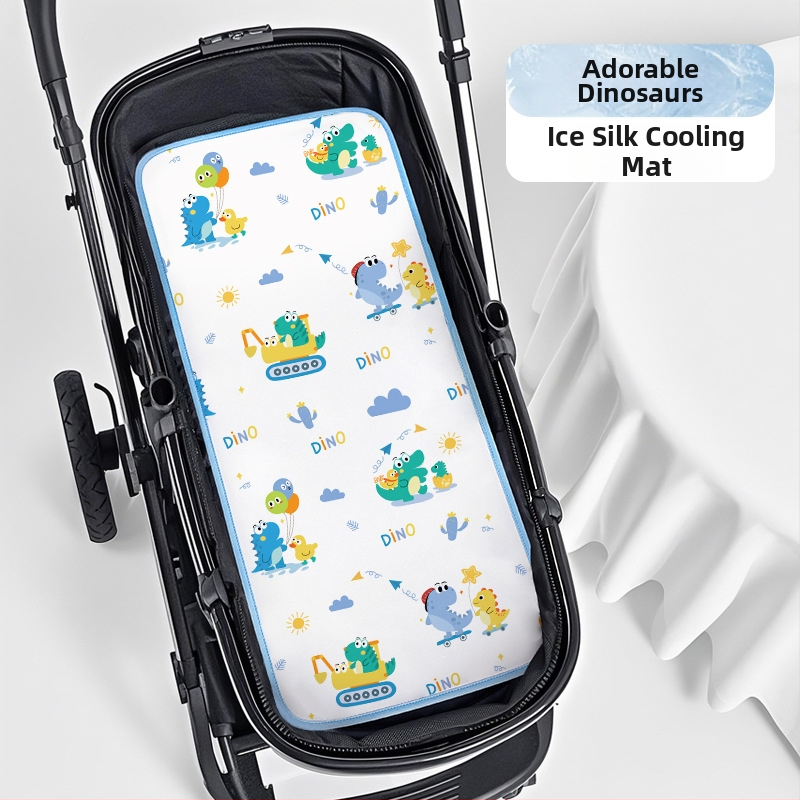 Beebi käru matt ice silk materjalist, hingav, pestav, sobib 0–2-aastastele