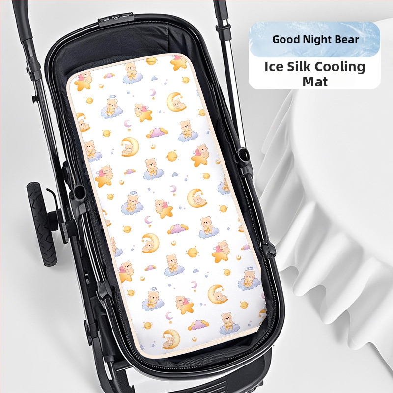 Beebi käru matt ice silk materjalist, hingav, pestav, sobib 0–2-aastastele