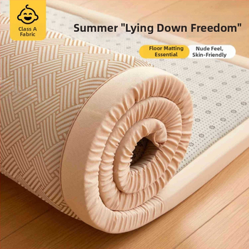 Tatami podložka na posteľ, z ice silk a ratan, Jacquard tkanina, moderný minimalistický štýl