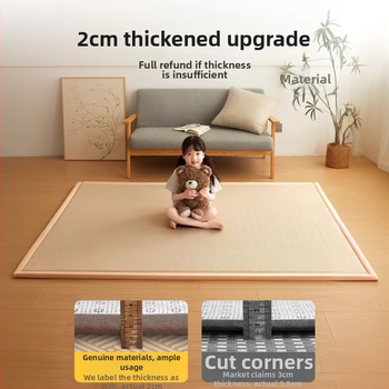 Tatami podložka na posteľ, z ice silk a ratan, Jacquard tkanina, moderný minimalistický štýl