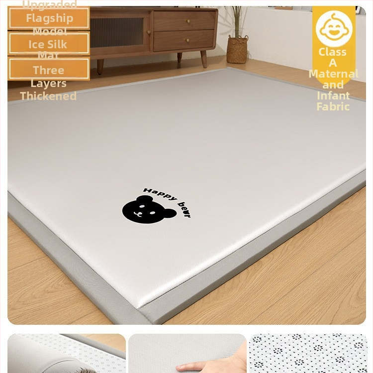 Tatami podložka na posteľ, z ice silk a ratan, Jacquard tkanina, moderný minimalistický štýl