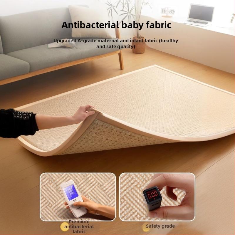 Tatami podložka na posteľ, z ice silk a ratan, Jacquard tkanina, moderný minimalistický štýl