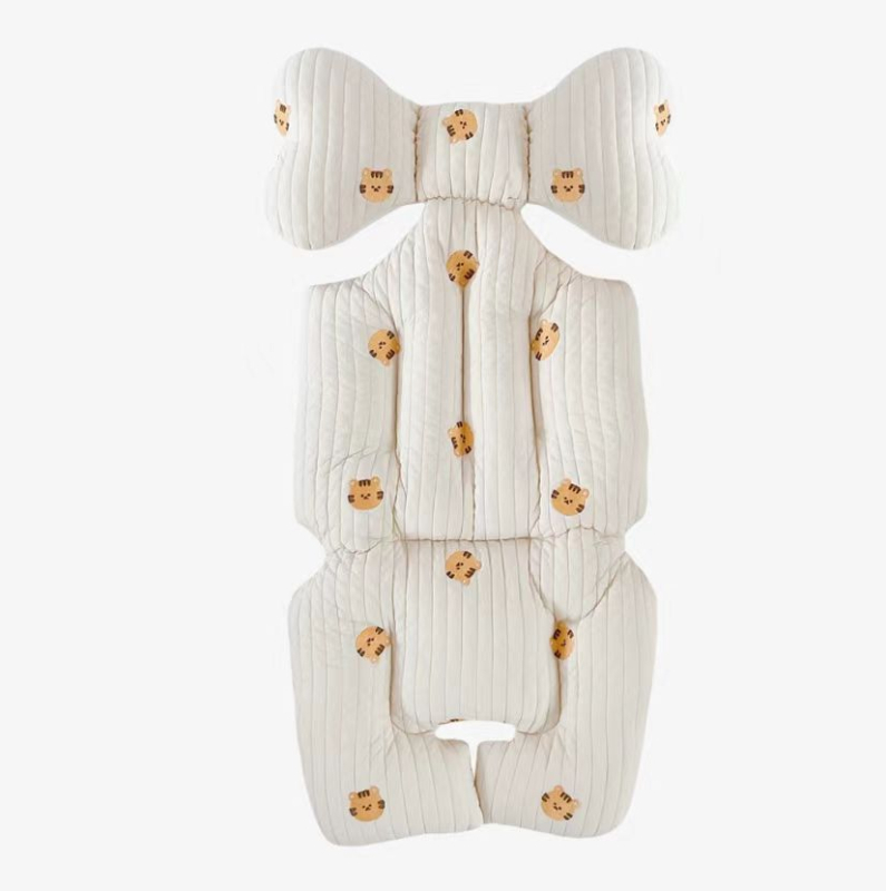 Ratiņu sēdekļa spilvens, kokvilna, izšūts, bez importa