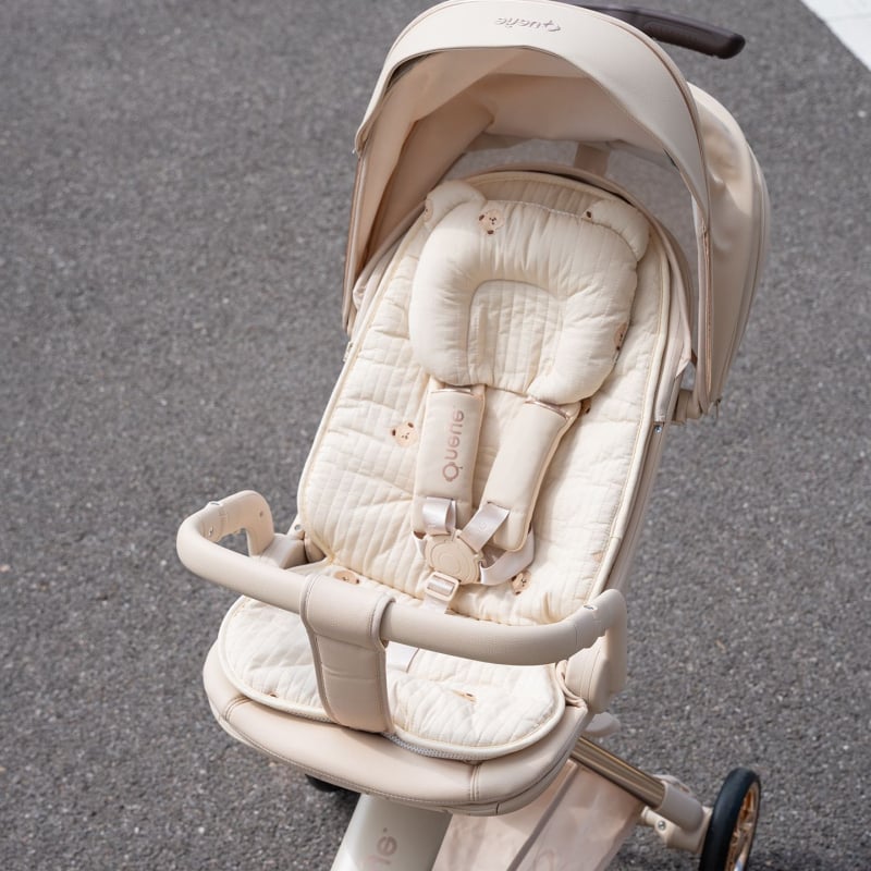 Bērnu ratiņu sēdekļa paklājiņš no 100% kokvilnas – universāla sēžamā spilvena visām sezonām