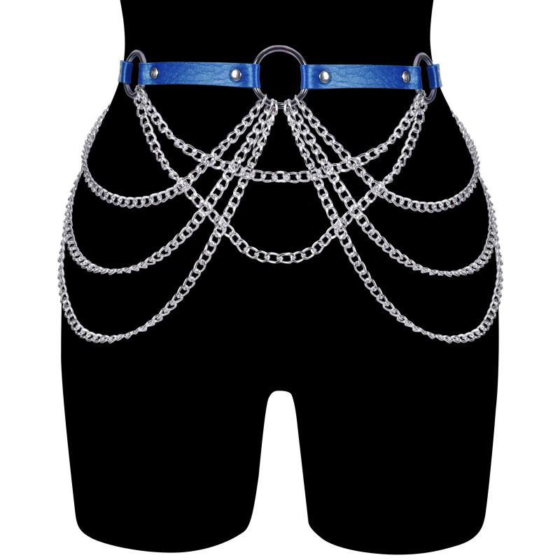 Iekšējā josta no mākslīgās ādas, universāls stils, daudzslāņu ar frančām un krustveida griezumiem, ar vienu sprādzi.