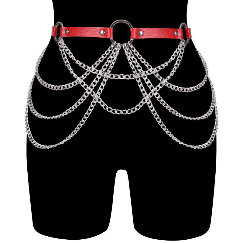 Iekšējā josta no mākslīgās ādas, universāls stils, daudzslāņu ar frančām un krustveida griezumiem, ar vienu sprādzi.