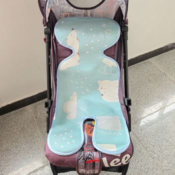 Bērnu ratiņu matrača sega ar ledus zīda elpojošu slāni, universāla piemērota 2-3 gadu veciem bērniem