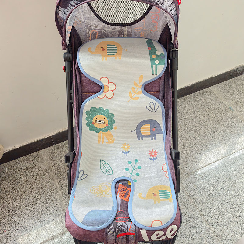 Bērnu ratiņu matrača sega ar ledus zīda elpojošu slāni, universāla piemērota 2-3 gadu veciem bērniem