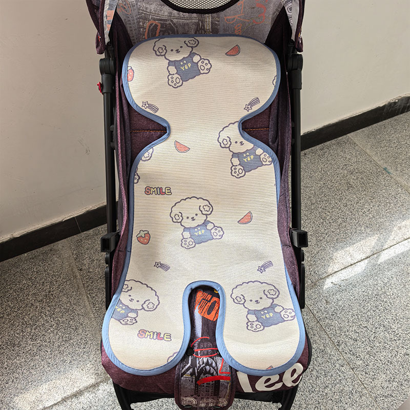 Bērnu ratiņu matrača sega ar ledus zīda elpojošu slāni, universāla piemērota 2-3 gadu veciem bērniem