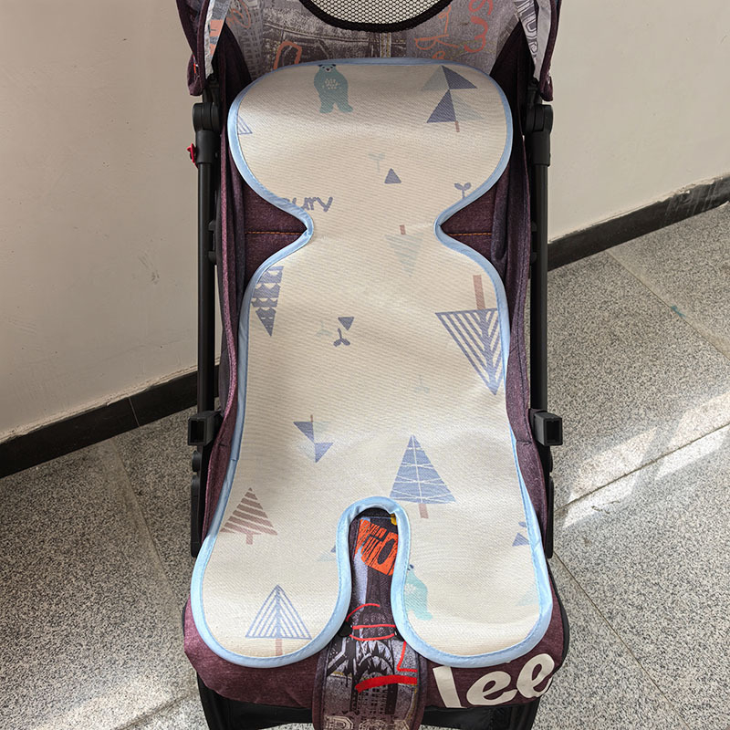 Bērnu ratiņu matrača sega ar ledus zīda elpojošu slāni, universāla piemērota 2-3 gadu veciem bērniem