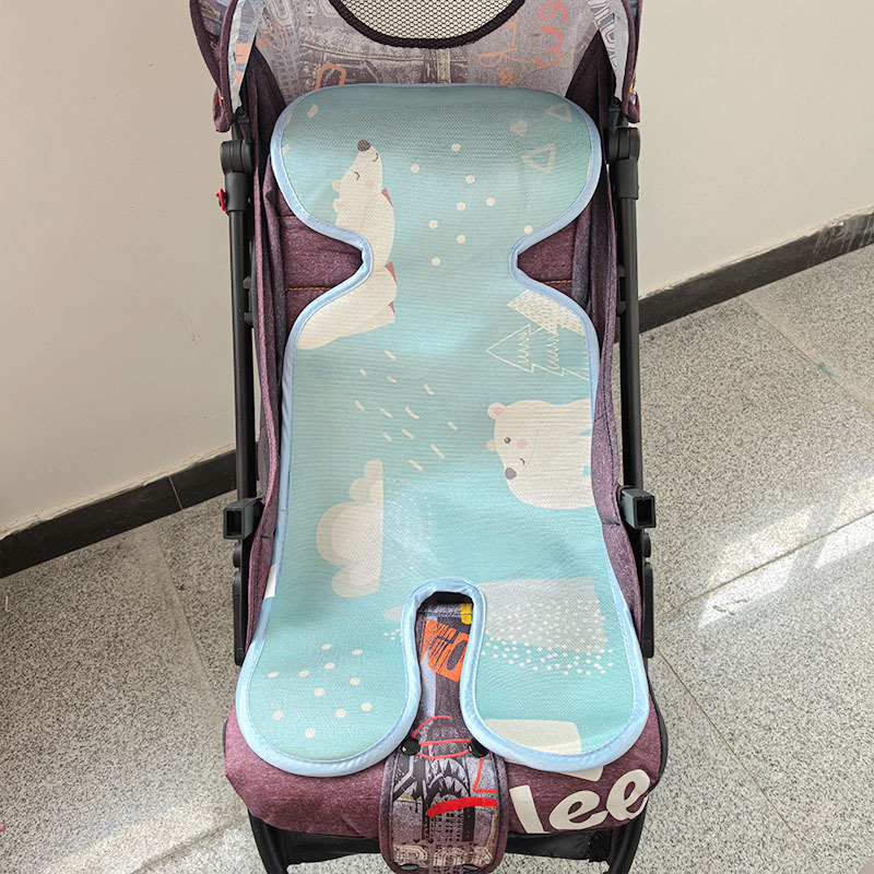 Bērnu ratiņu matrača sega ar ledus zīda elpojošu slāni, universāla piemērota 2-3 gadu veciem bērniem