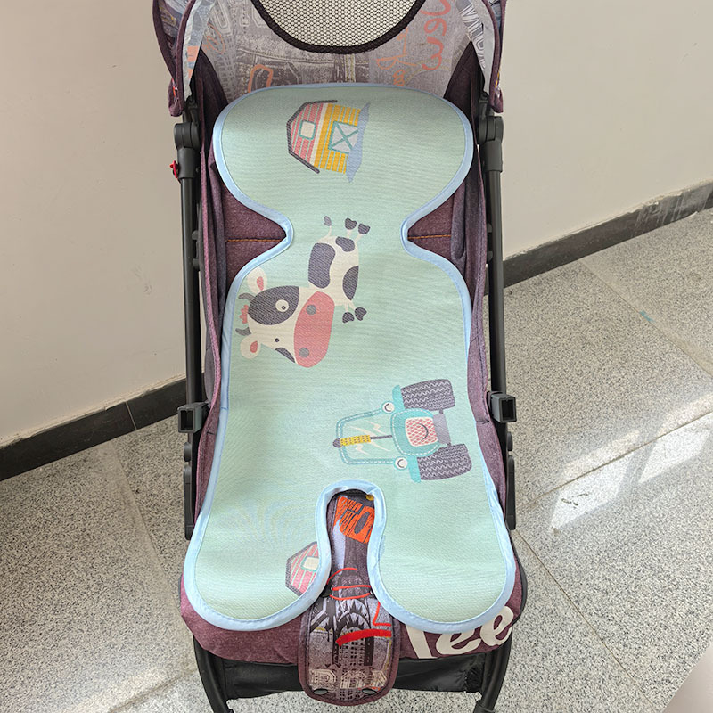 Bērnu ratiņu matrača sega ar ledus zīda elpojošu slāni, universāla piemērota 2-3 gadu veciem bērniem