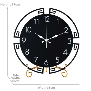 Jauns ķīniešu stila galda pulkstenis — metāla korpuss un metāla priekšējā plāksne, dekoratīvs pulkstenis dzīvojamā istabā
