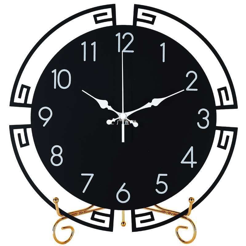 Jauns ķīniešu stila galda pulkstenis — metāla korpuss un metāla priekšējā plāksne, dekoratīvs pulkstenis dzīvojamā istabā