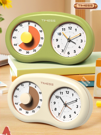 Tylus vizualus laikmatis vaikams su mechaniniu judėjimu, baterijomis maitinamas, ABS korpusas, rodyklės ekranas, karikatūrų dizainas