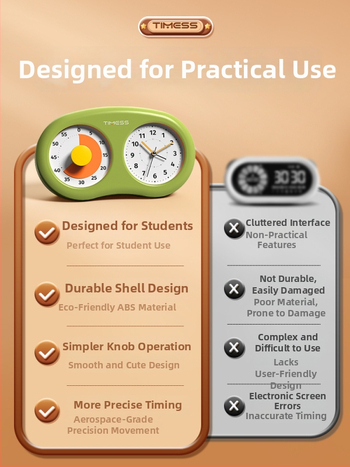 Tylus vizualus laikmatis vaikams su mechaniniu judėjimu, baterijomis maitinamas, ABS korpusas, rodyklės ekranas, karikatūrų dizainas