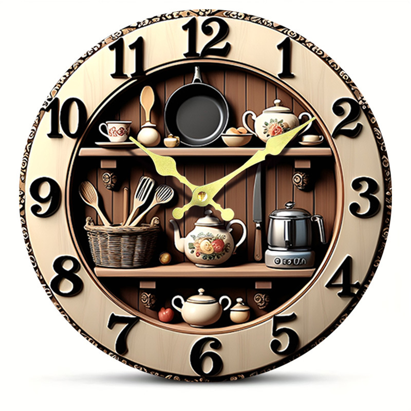 Fali óra Seiko 6168S kvarc mozgatással, fa számlap, nordic stílus, elemről működik