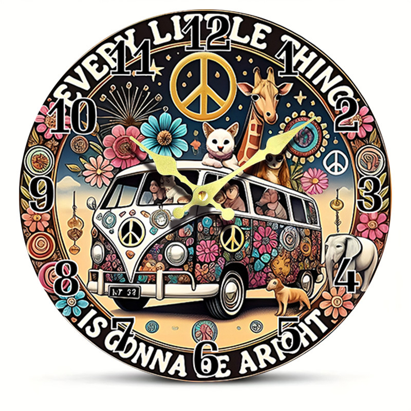 Fali óra Seiko 6168S kvarc mozgatással, fa számlap, nordic stílus, elemről működik