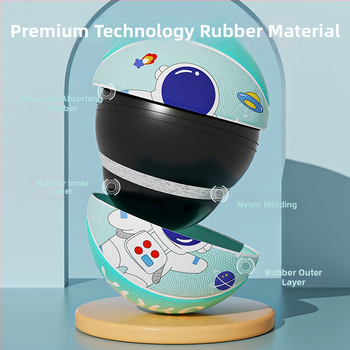 Basketbols bērniem — Yuke gumijas trenēšanās bumba, piemērota bērniem, paredzēta basketbola treniņiem