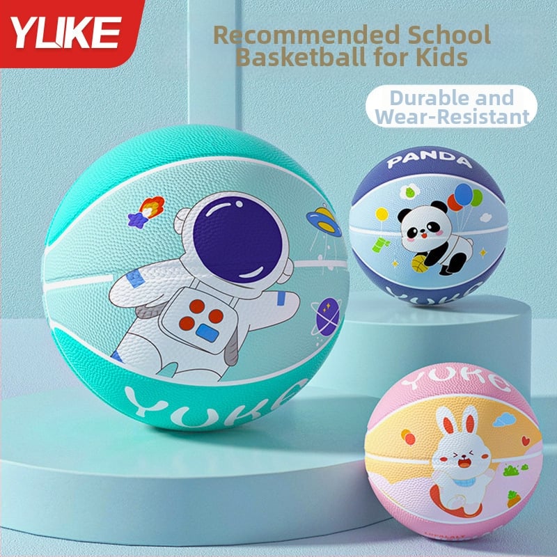 Basketbols bērniem — Yuke gumijas trenēšanās bumba, piemērota bērniem, paredzēta basketbola treniņiem
