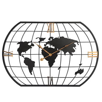 Fali óra YX8838, fém számlap és ház, másodpercek mozgása, 24 órás kijelzés