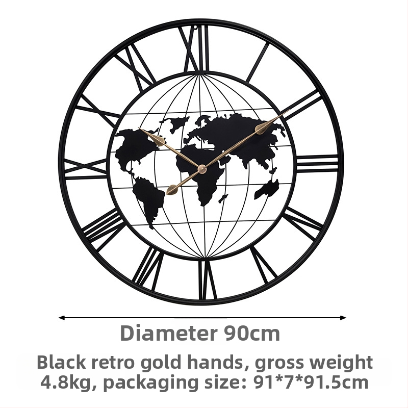 Fali óra YX8838, fém számlap és ház, másodpercek mozgása, 24 órás kijelzés