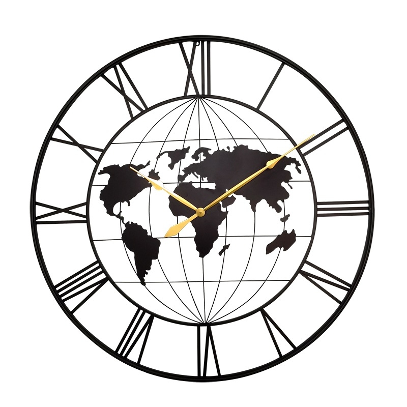 Fali óra YX8838, fém számlap és ház, másodpercek mozgása, 24 órás kijelzés