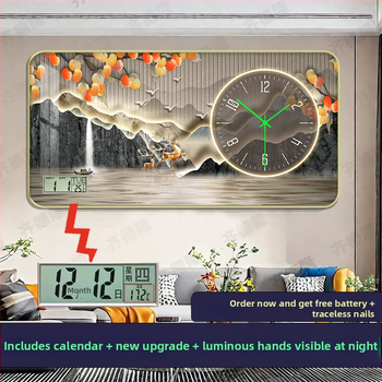 Fali óra mechanikus működéssel, analóg számlap számokkal, világító a sötétben, egyoldalas, akkumulátorral működik