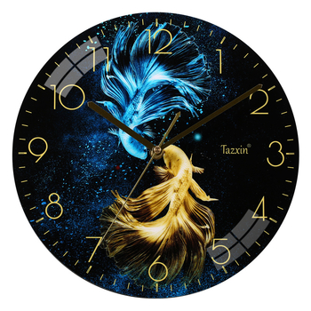 Fali óra, kör alakú, MDF számlap, műanyag ház, kvarc mechanizmus Celestial Pole Star 8858, analóg kijelző számokkal, modern minimalist stílus