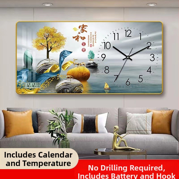 Fali óra naptár és LED számkijelzővel, Kaifa működés akkumulátorral, téglalap alakú, egyszerű modern stílus