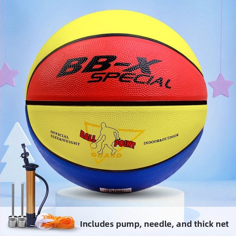 Bērnu basketbola bumba no sintētiskās gumijas, ar logotipa druku, pielāgojama, treniņiem