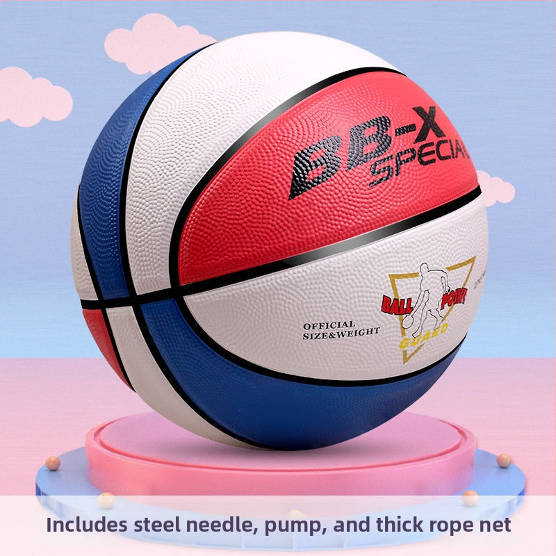 Bērnu basketbola bumba no sintētiskās gumijas, ar logotipa druku, pielāgojama, treniņiem