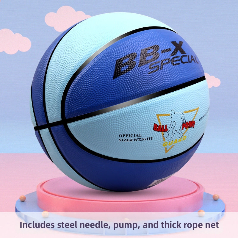 Bērnu basketbola bumba no sintētiskās gumijas, ar logotipa druku, pielāgojama, treniņiem