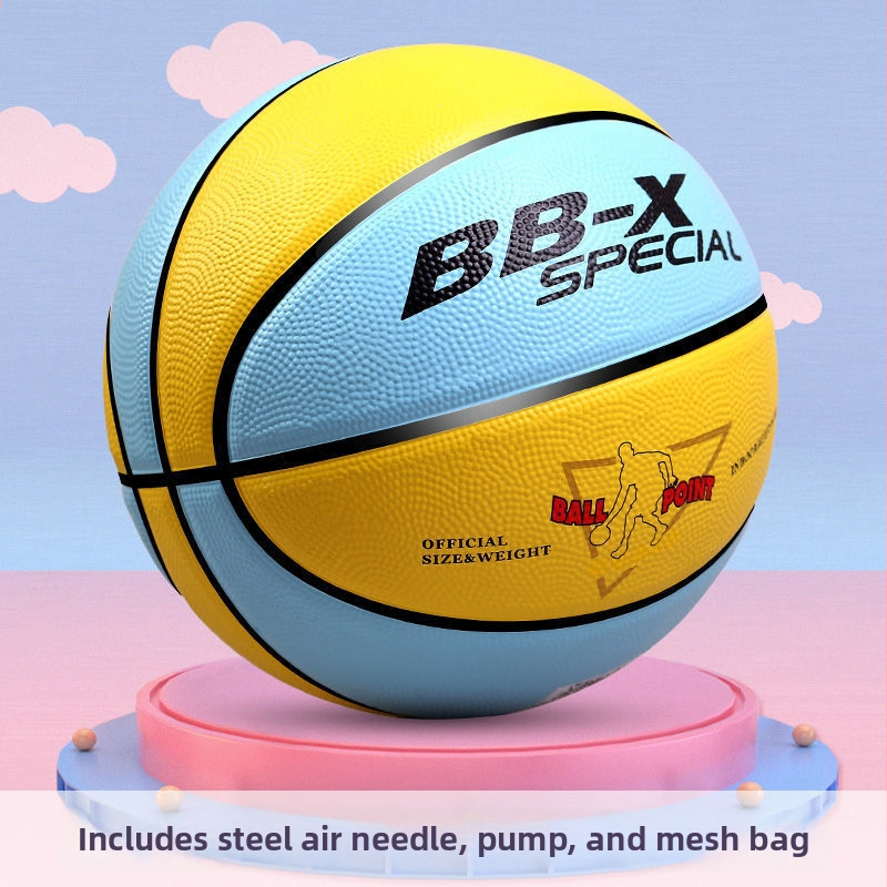 Bērnu basketbola bumba no sintētiskās gumijas, ar logotipa druku, pielāgojama, treniņiem